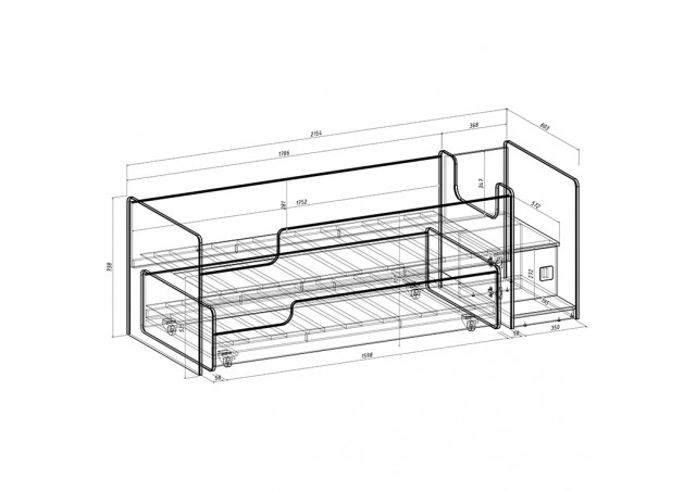 Детская выкатная кровать Легенда К302.41 в Златоусте